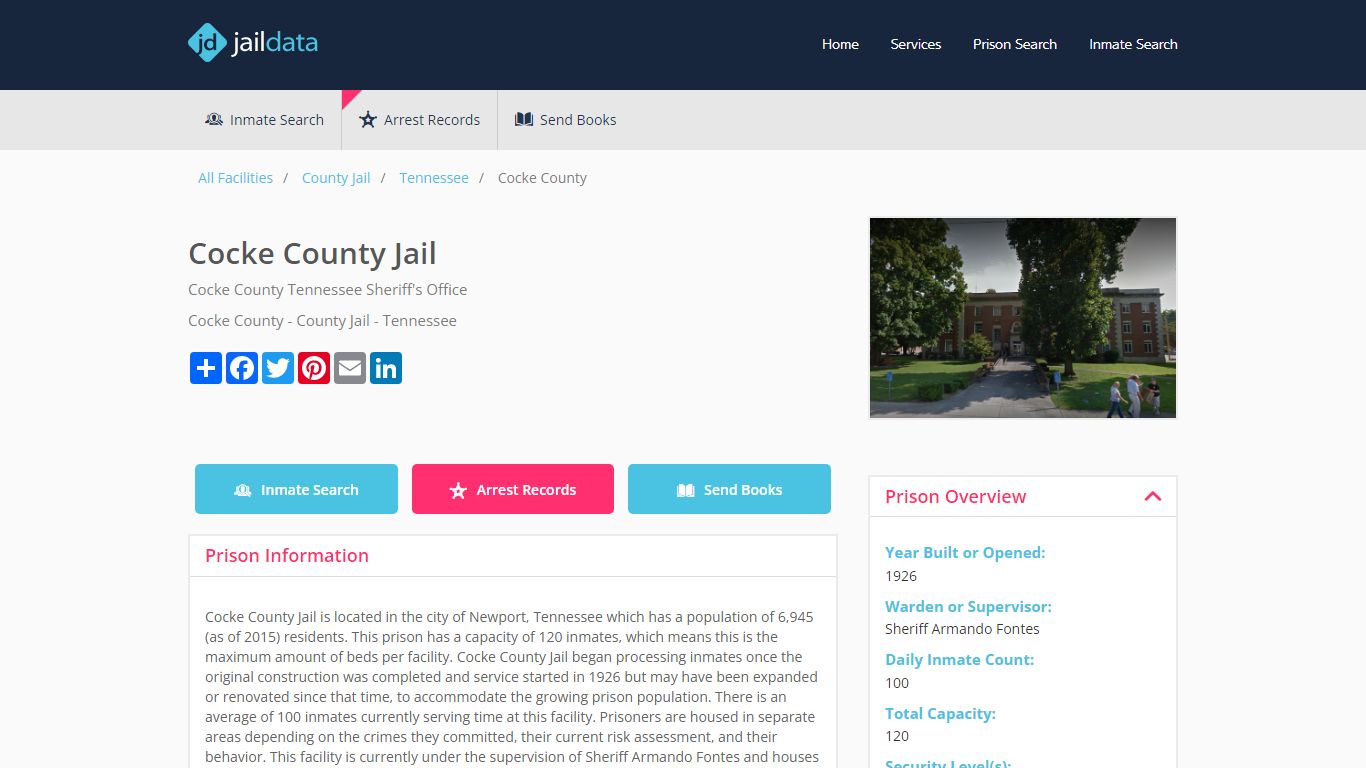 Cocke County Jail Inmate Search and Prisoner Info - Newport, TN